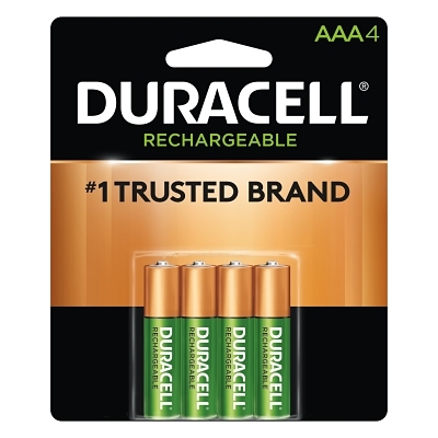 DURACELL RECHARGEABLE AAA NIMH BATTERIES 4/PACK